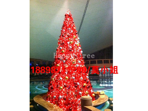 8米紅色PVC松針鐵架樹(shù)